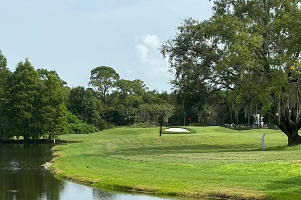 Golf course pond